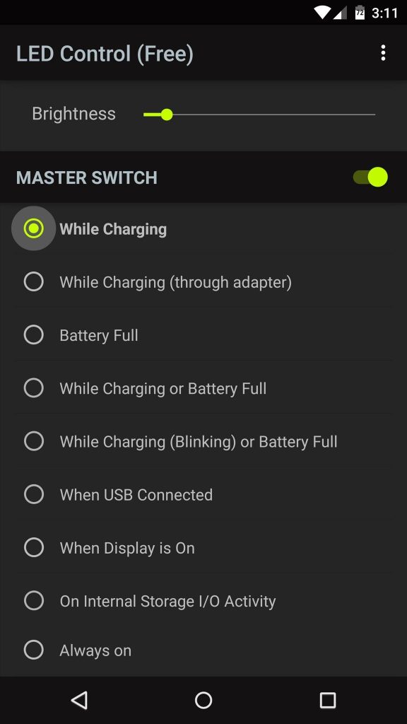 Enable Charging LED on Nexus 6