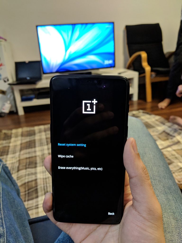 Clear OnePlus 6 Cache Partition