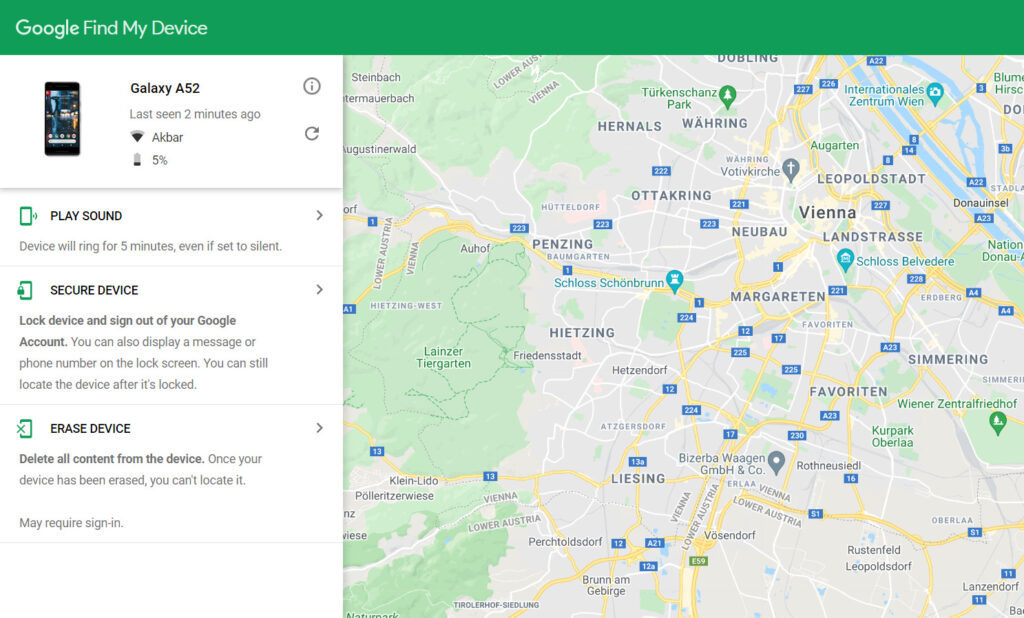 Track and Locate Galaxy A52 Remotely