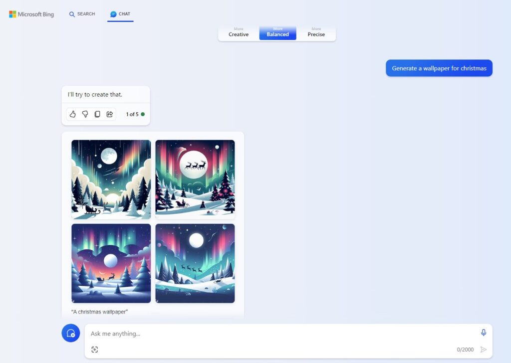 Generate Christmas Wallpapers via AI for Free